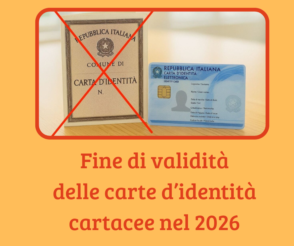 Fine di validità delle carte d’identità cartacee nel 2026