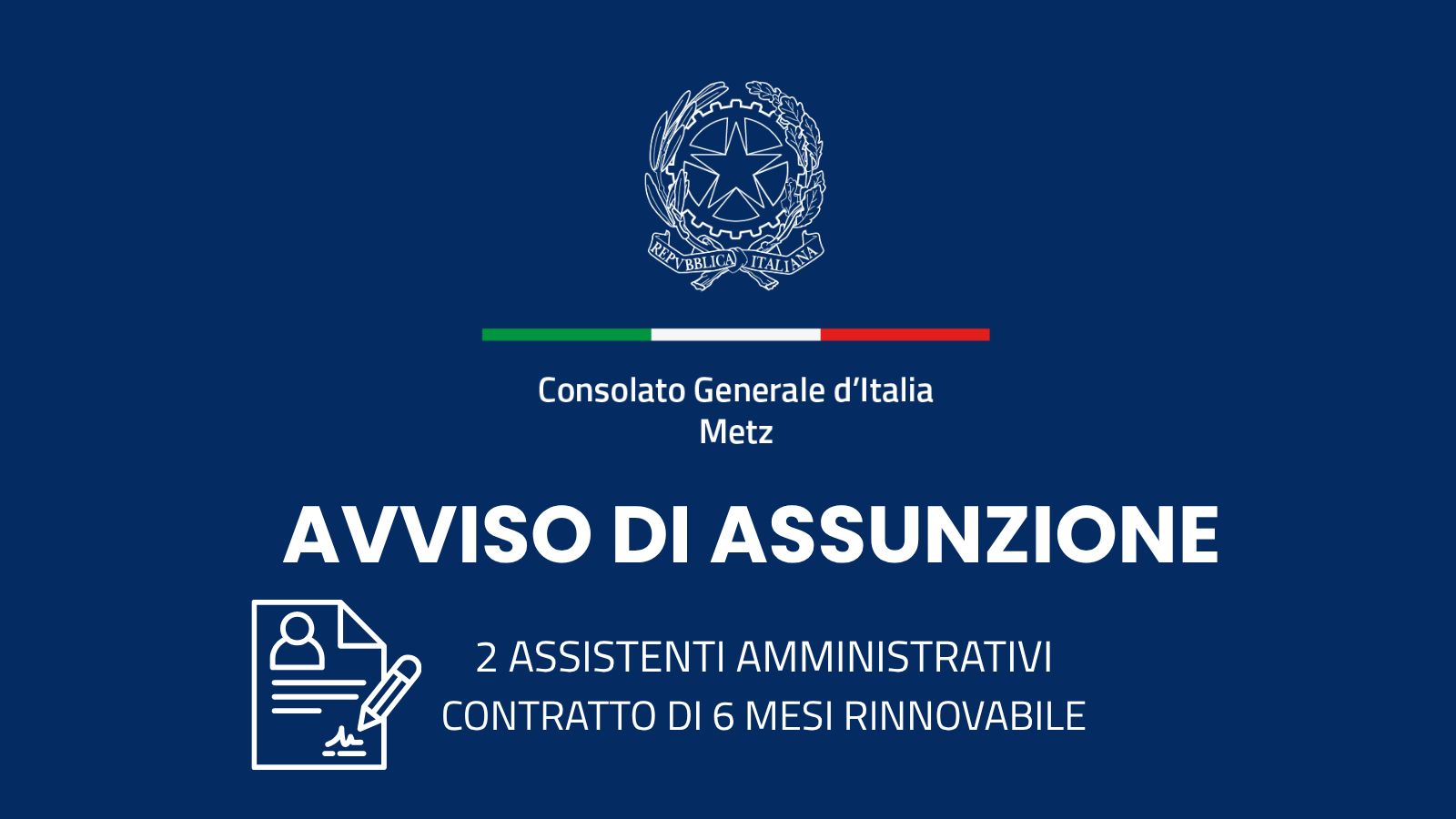 AVVISO DI ASSUNZIONE